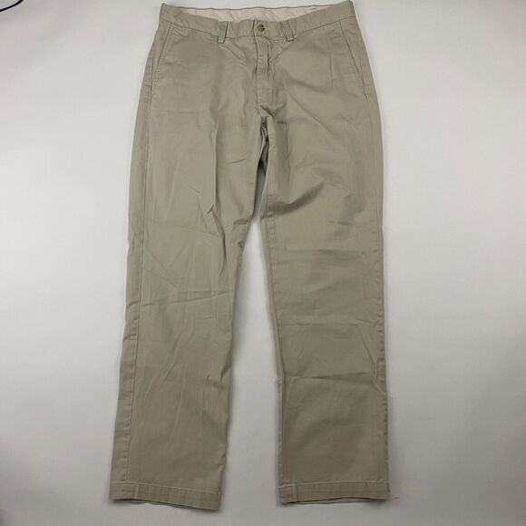 Polo Ralph Lauren CLASSIC FIT Khaki Chino Pants Flat Front 34x32 (35x31) Cotton - Picture 2 of 13